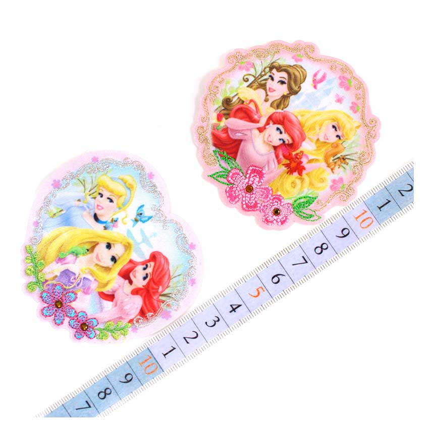 ワッペン プリンセス ドリームキャッスル 城 アリエル ベル オーロラ姫 2WAYワッペン キラキラ 