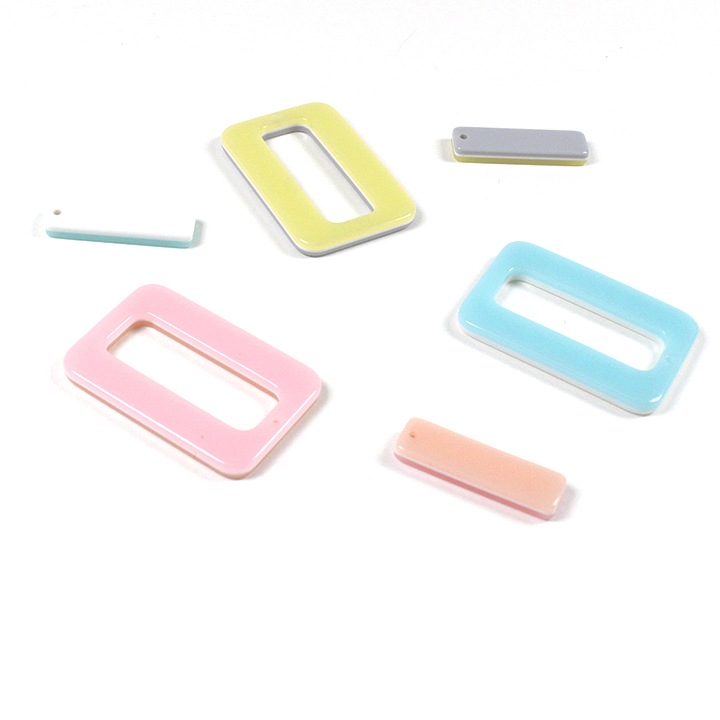 【お買い得品】ポリパーツ 両面 四角 1穴 1セット