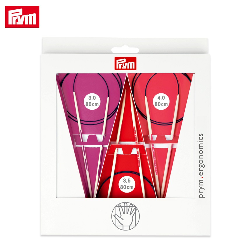 Prym プリム エルゴノミクス 輪針 80cm3本セット( 3.0mm(約3号)・3.5mm(約5号)・4.0mm(約6号))
