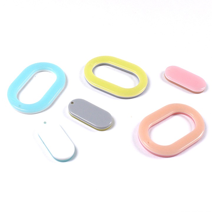 【お買い得品】ポリパーツ 両面 楕円 1穴 1セット