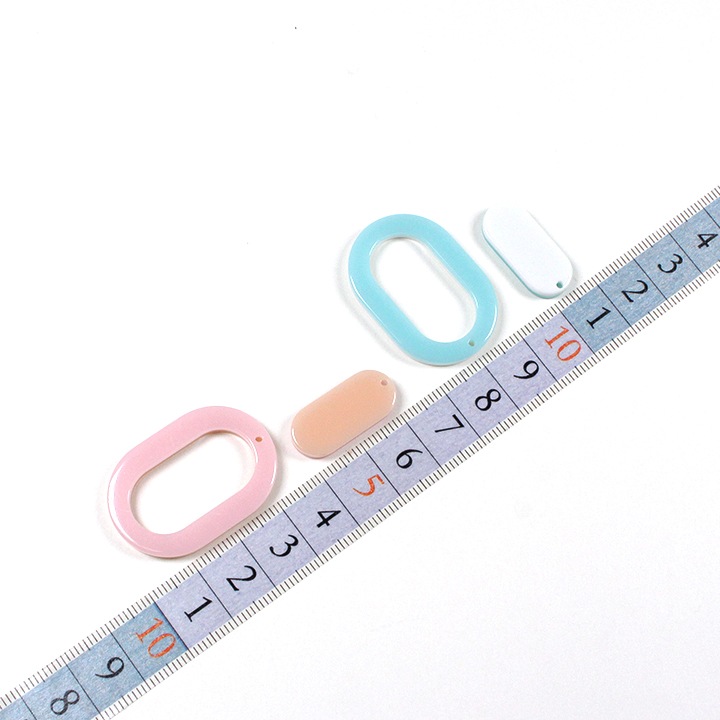 【お買い得品】ポリパーツ 両面 楕円 1穴 1セット