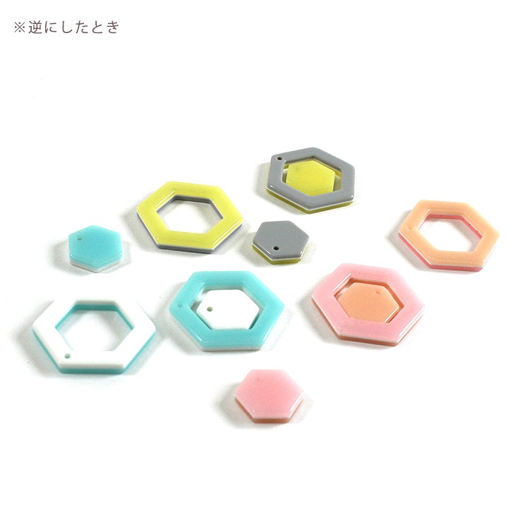 【お買い得品】ポリパーツ 両面 六角 1穴 2セット