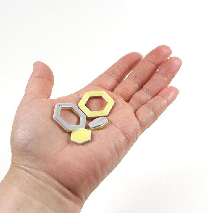 【お買い得品】ポリパーツ 両面 六角 1穴 2セット