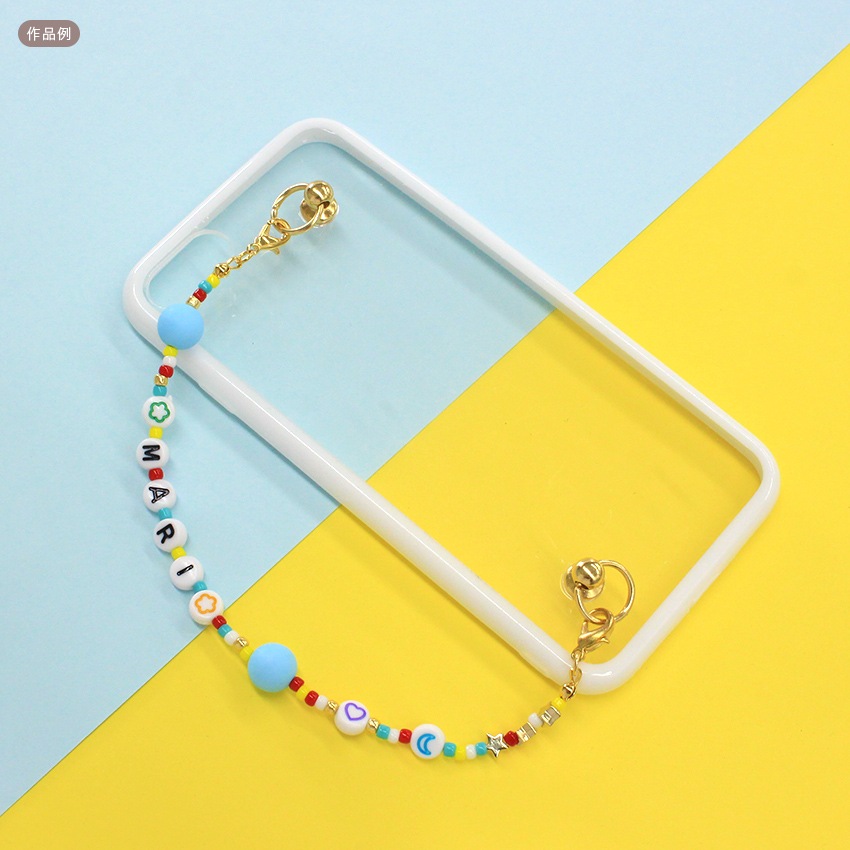 スマホストラップ用金具 ゴールド／シルバー 2個