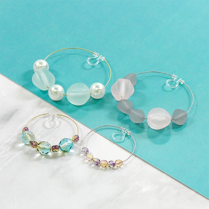 ノンホールイヤリング樹脂フープ 約30mm | イヤリング・ピアス金具