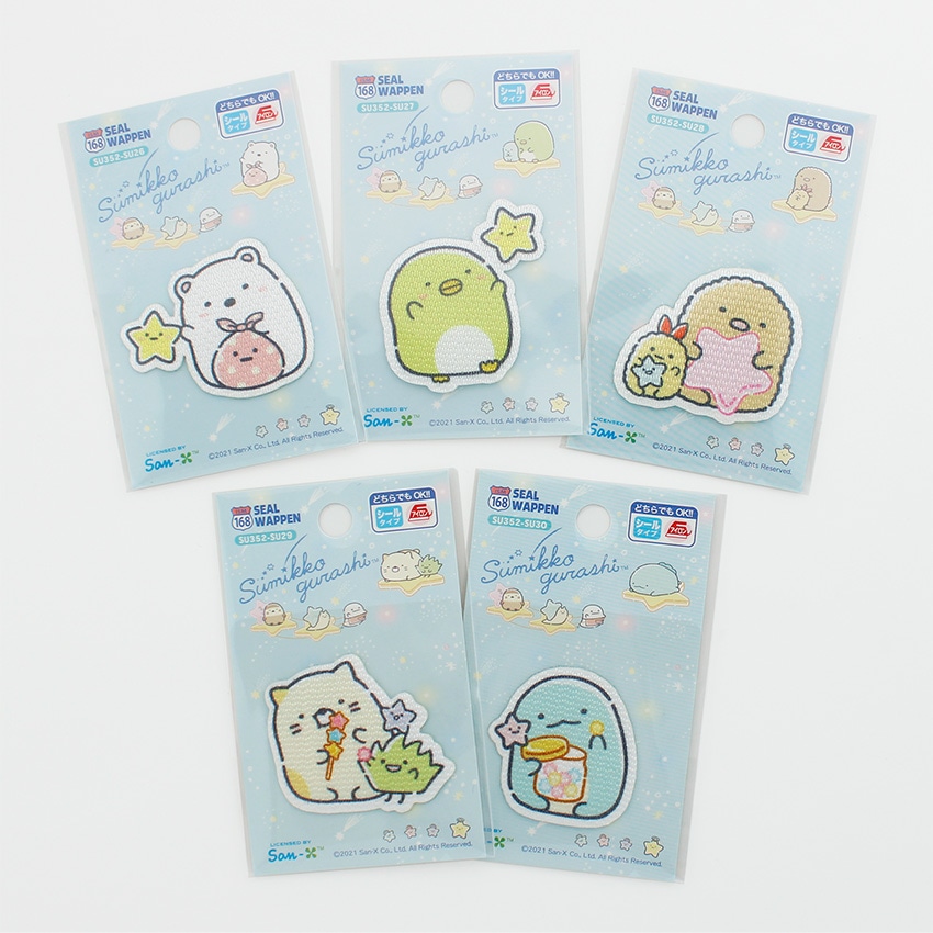 すみっコぐらし シールワッペン 3 | キャラクターワッペン | 手芸用品