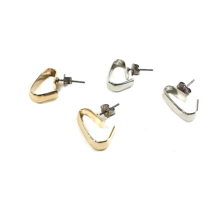 ピアス金具(チタンポスト)キャッチ付 つなぎカン付 1P