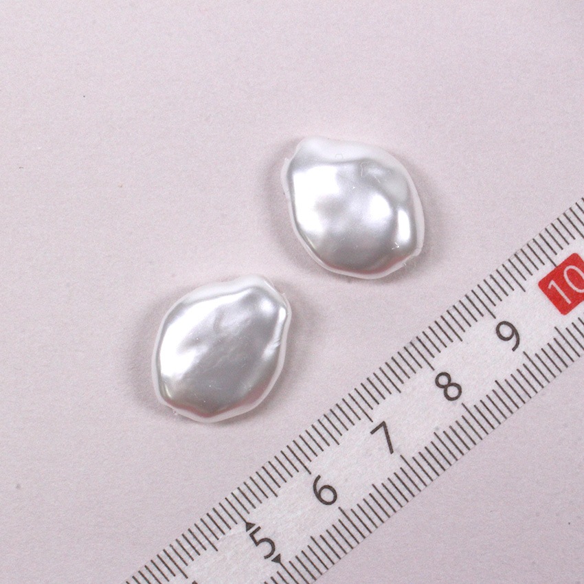 バロックパールビーズ 16×20mm ホワイト 2個入