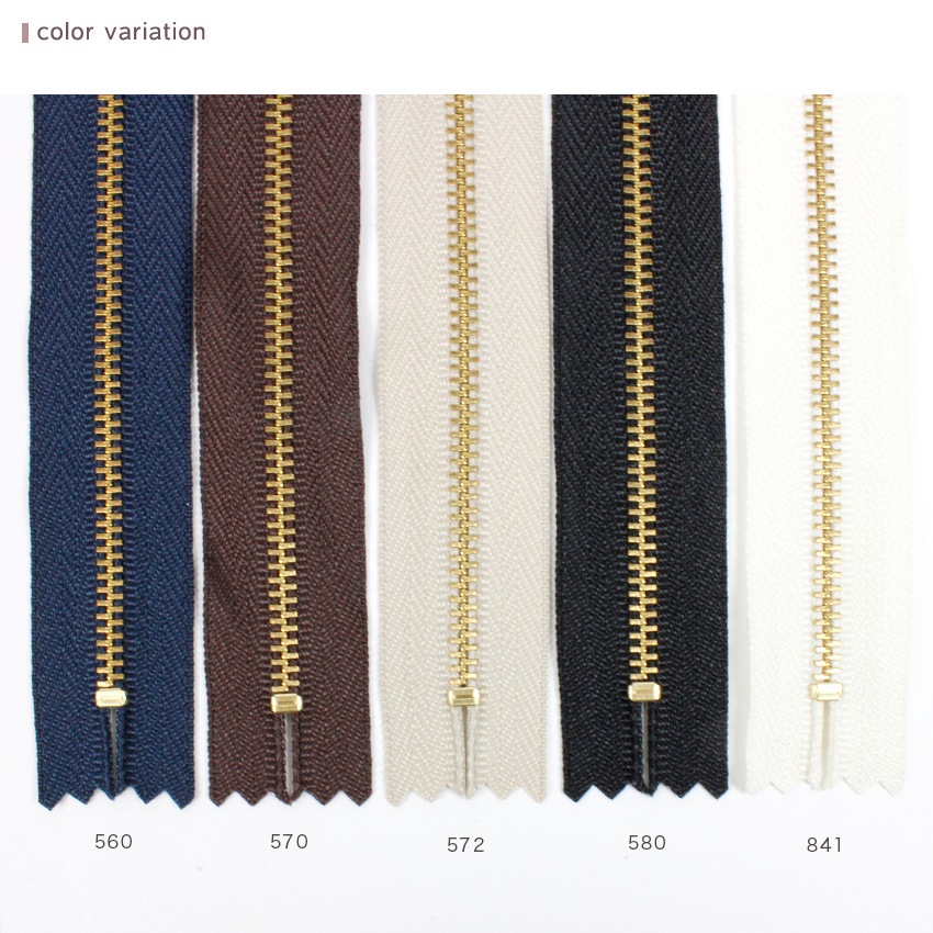 YKK アレンジ メタルファスナー G 20cm 