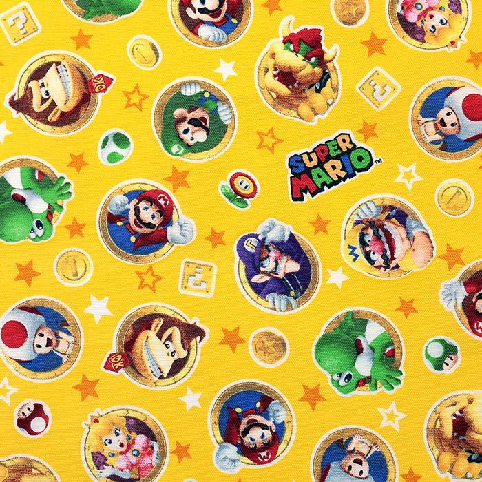 スーパーマリオ コイン柄 オックス 50cm単位 | その他キャラクター