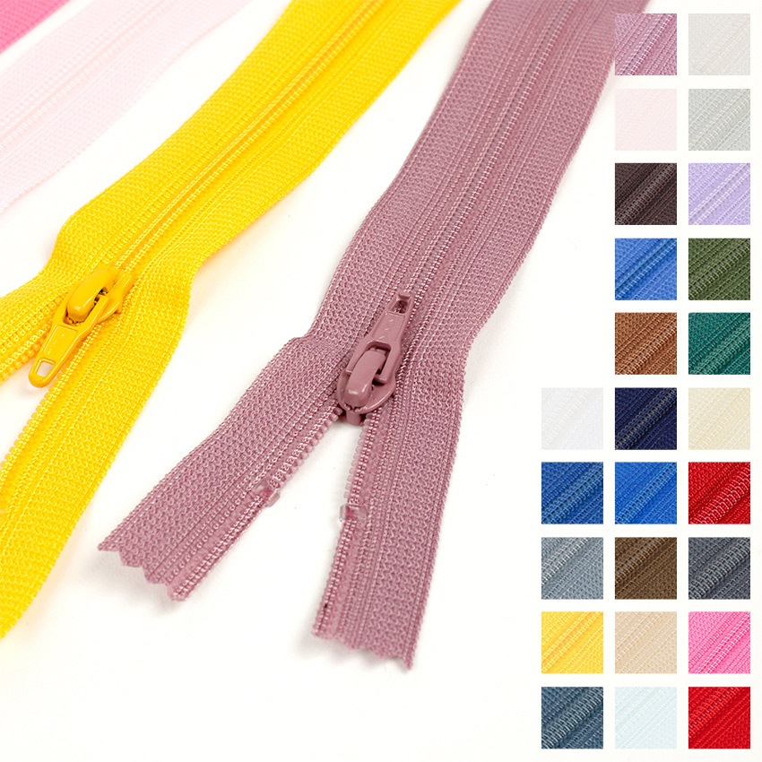 YKKフラットニットファスナー 20cm 25FK-20F 定番カラー 