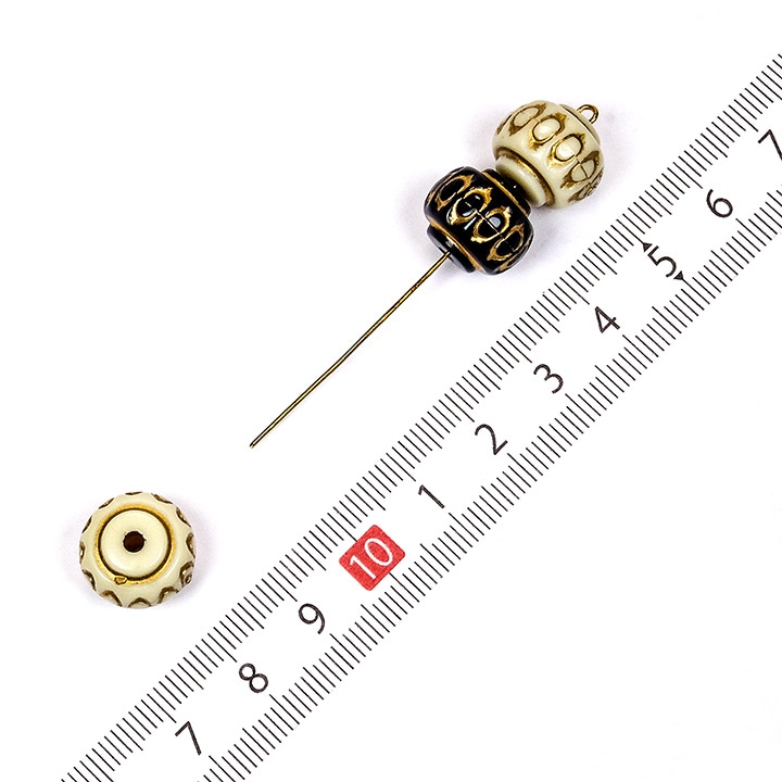 ヴィンテージアクリル 丸 11×14mm 4ヶ