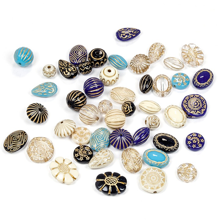 ヴィンテージアクリル 丸 11×14mm 4ヶ