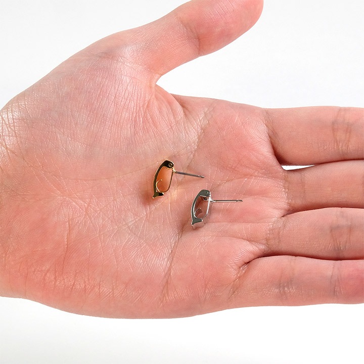 ピアス金具 中留め付 ゴールド・シルバー
