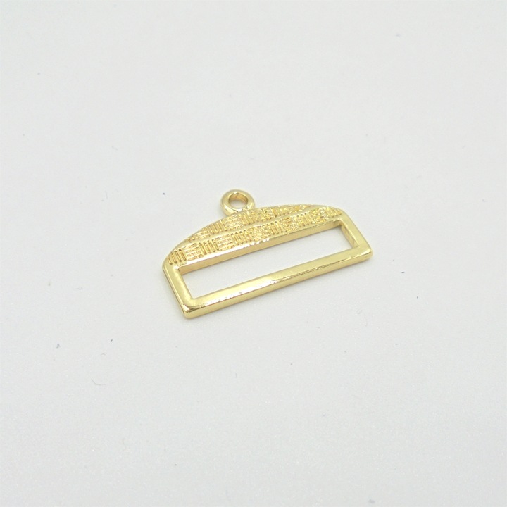 がまぐちステッチ金具 大 (14粒幅) ゴールド