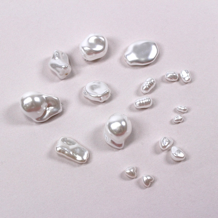 バロックパールビーズ 13×18mm ホワイト 2個入