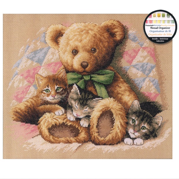 輸入刺しゅうキット Dimensions（ディメンジョンズ) Teddy & Kittens