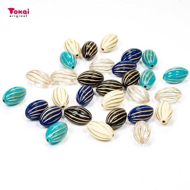 ヴィンテージアクリル ナツメ 15×9mm 6ヶ