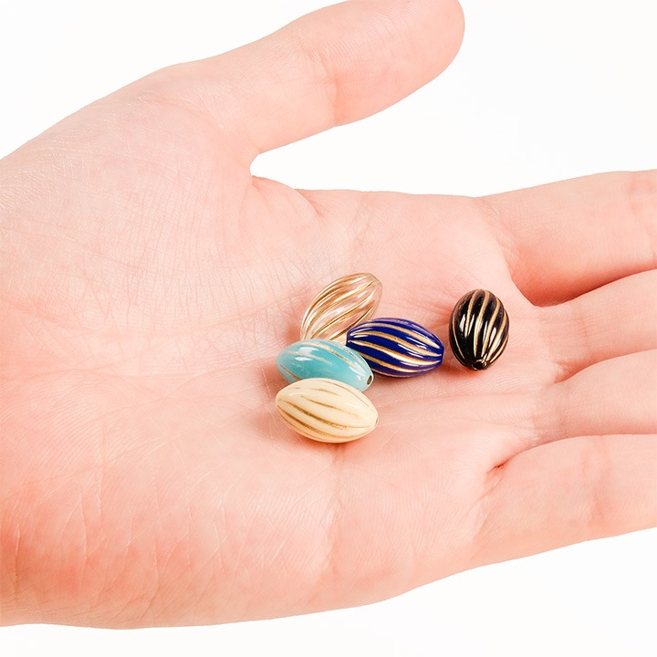 ヴィンテージアクリル ナツメ 15×9mm 6ヶ