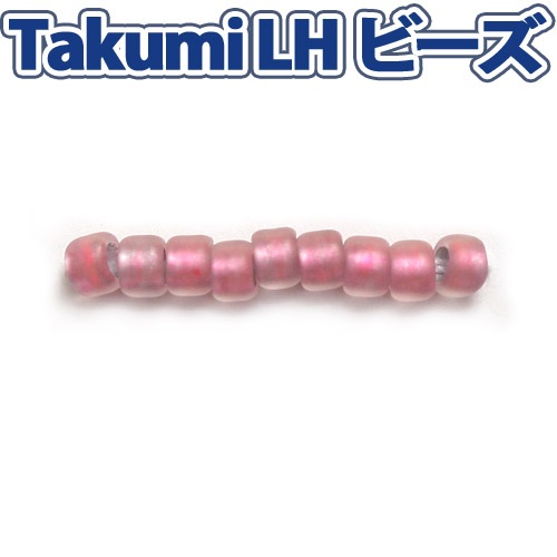 ビーズ　グラスビーズ　TakumiLHビーズ 丸中 267FM パールFM/桃