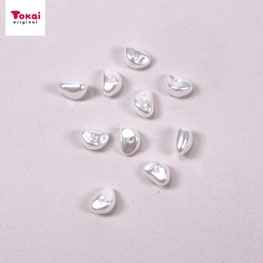 バロックパールビーズ 8×5mm ホワイト 10個入