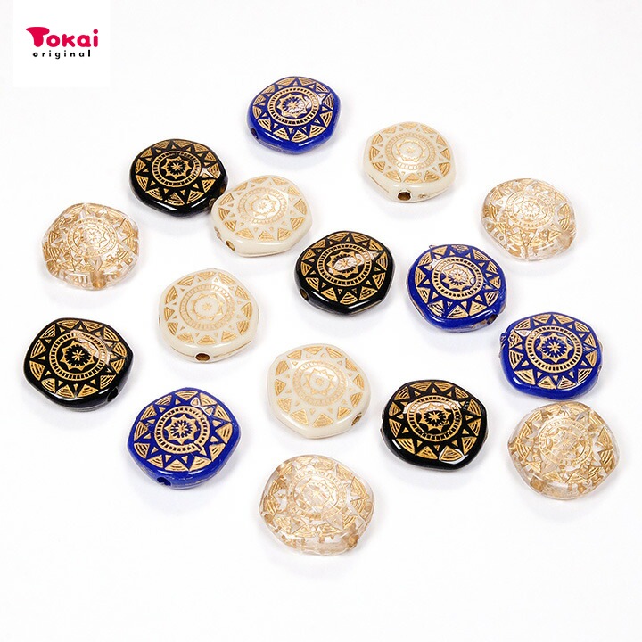 【お買い得品】ヴィンテージアクリル コインB 18mm 4ヶ