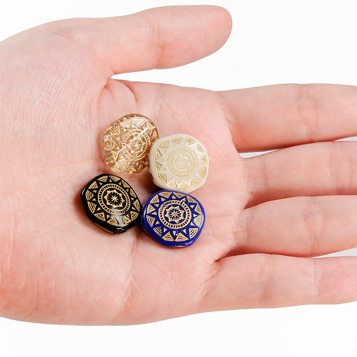 【お買い得品】ヴィンテージアクリル コインB 18mm 4ヶ