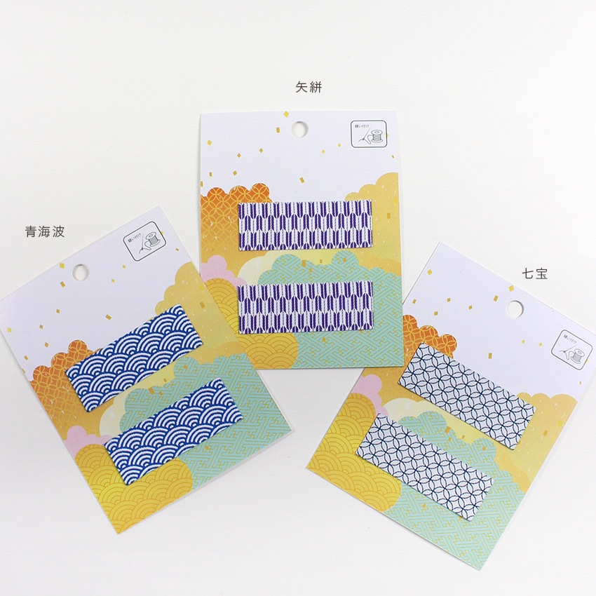 【お買い得品】縫い付け 和柄タグ 6種類