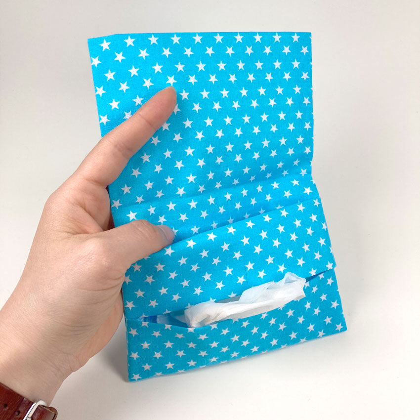 作り図 ポケットバッグ ティッシュケース付き