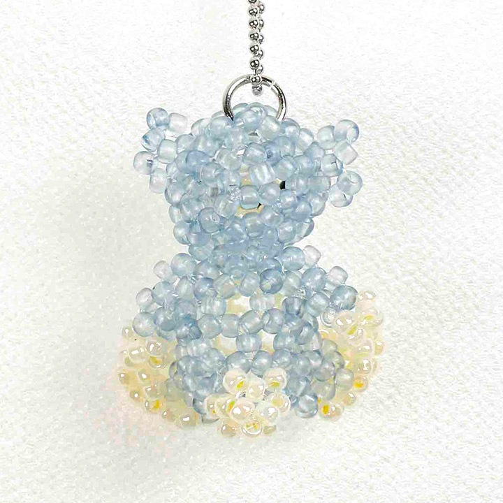 すくも藍ビーズキット NO-3 藍熊 くま
