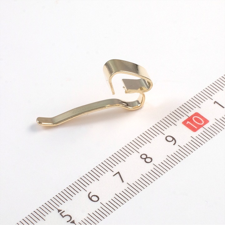 CraftCafe フックポニー フックポニー 甲丸カン リングサイズ 6×14mm ゴールド 1ヶ入り
