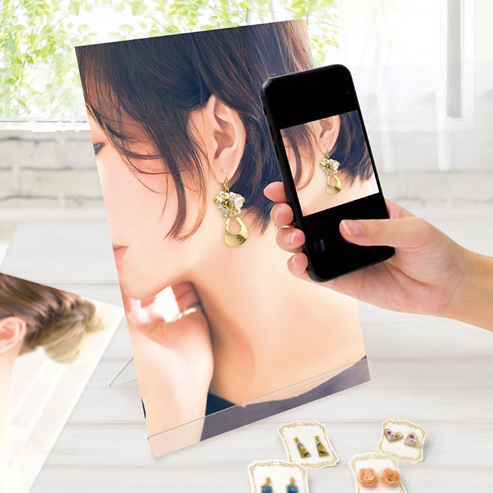 着画作成キット(ピアス・イヤリング用)日常モデルフォト