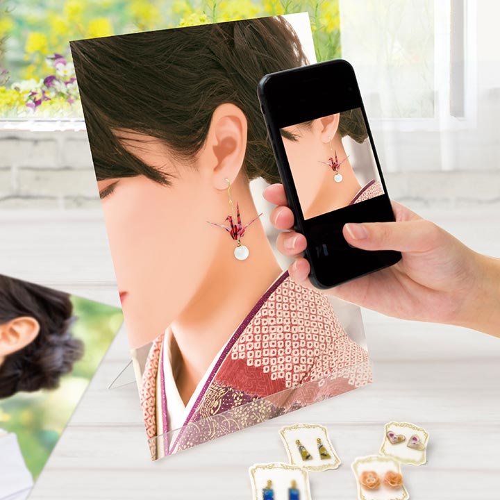 着画作成キット(ピアス・イヤリング用)フォーマルモデルフォト