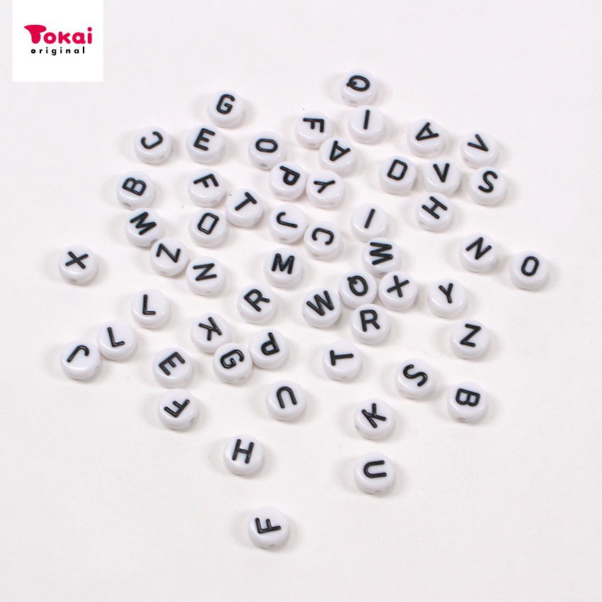 アクリルビーズ アルファベット 52個入(A-Z 各2個入)