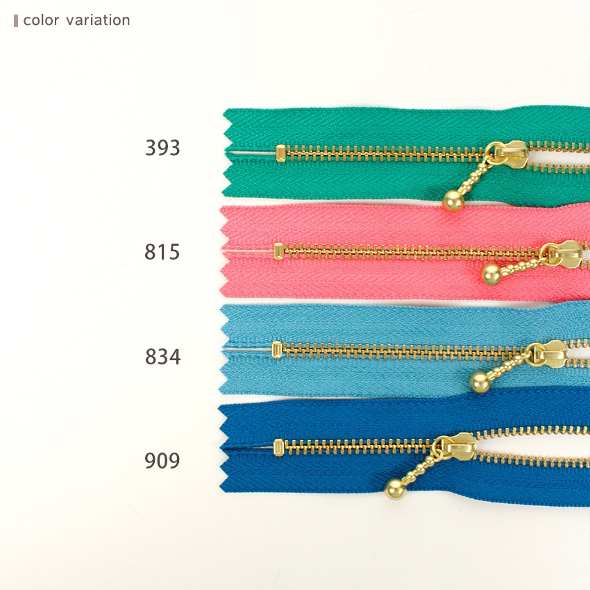 YKK 玉付きファスナー 14cm メタルゴールド 3MGC-14 G 