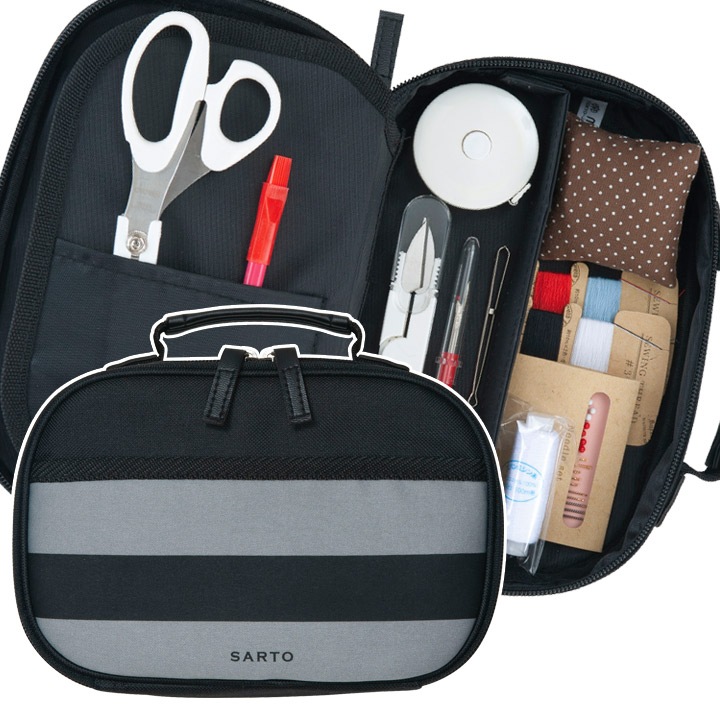 トレミー ソーイングセット (クラフトバッグタイプ) ボーダー 12点セット