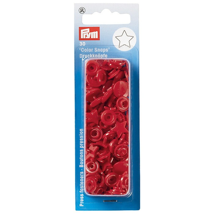 Prym プリム カラースナップ 12.4mm スター 星 30組 
