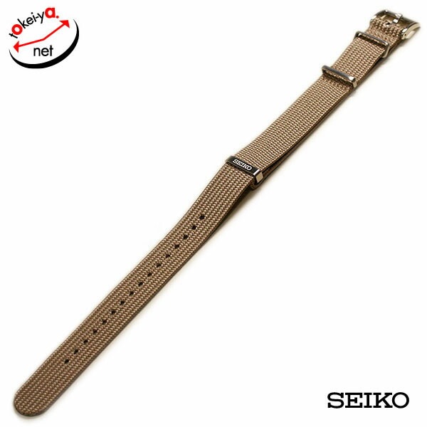 【SEIKO】プロスペックス SBDC141用 NATO ポリエステル ベージュ 純正ベルト 20mm