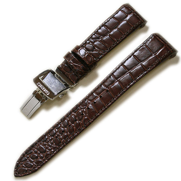 【SEIKO】型押し 時計ベルト Dバックル付