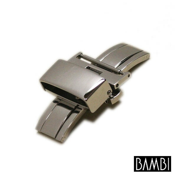 【バンビ】両開き Dバックル 16mm 18mm 20mm シルバー ゴールド ブラック