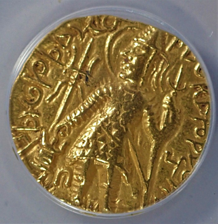 古代インド カラクチュリ朝 ディナール金貨 ANACS鑑定済み AU 50 古代インド カラクチュリ朝 ディナール金貨 ANACS鑑定済み AU 50