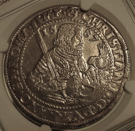 ザクセン・アルベルティンで1587年に発行された初期ターレル