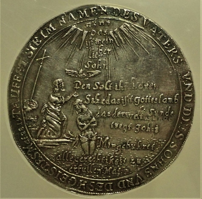 ドイツで1701-1767年にかけ発行された1ターレル、通称「洗礼ターレル