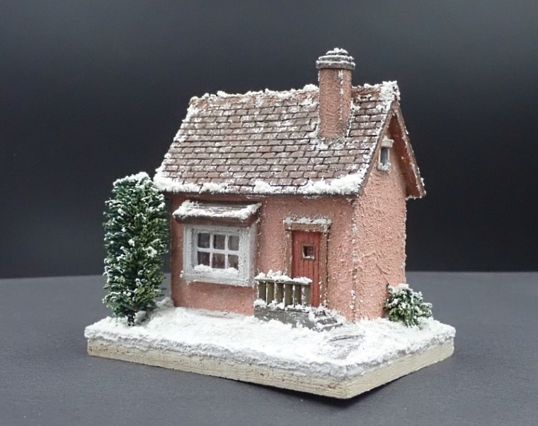 雪降るおうち（レンガ屋根） -small （1/75サイズ）- | ミニチュア