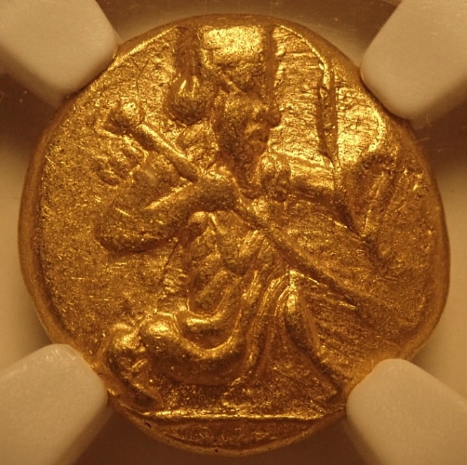 古代アケメネス朝ペルシア、紀元前420年-375年、ダリック金貨「走る王