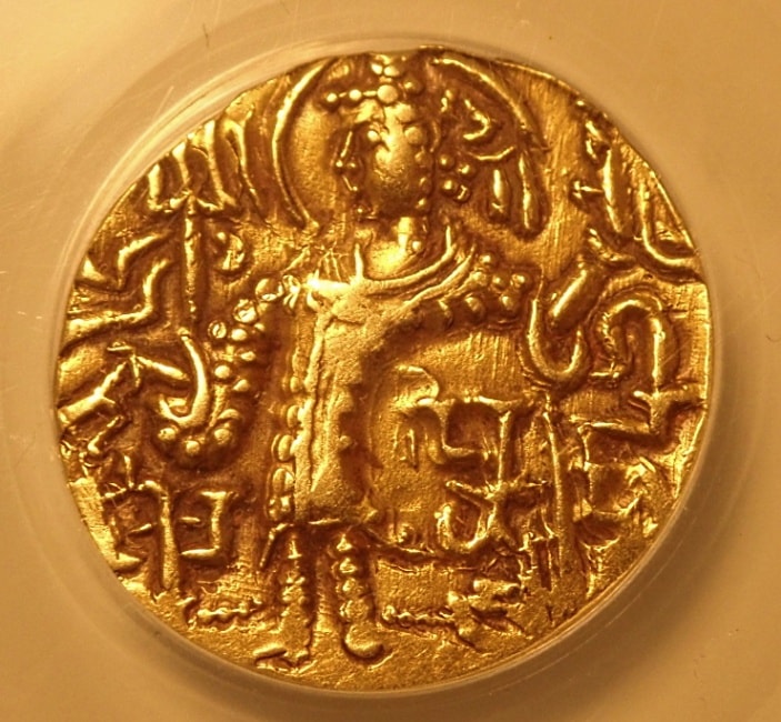 4½マシャ・ディナール金貨 古代インド カラチュリス朝 No.2110 4½マシャ・ディナール金貨 古代インド カラチュリス朝 No.2110