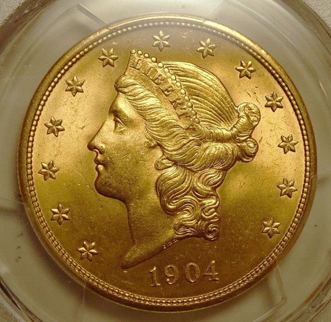 アメリカ1904年、20ドル金貨「リバティヘッド」 | アンティーク