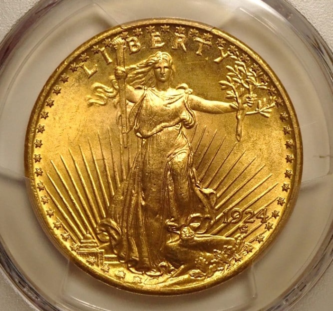 アメリカ1924年20ドル、PCGS-MS66高鑑定 | アンティーク・コイン
