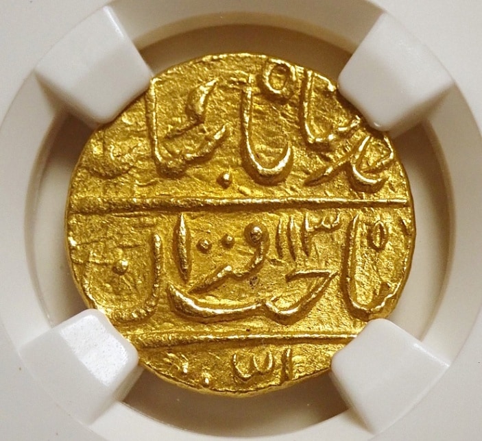 インド藩王国のグワーリアル1794年、モハール金貨 | アンティーク