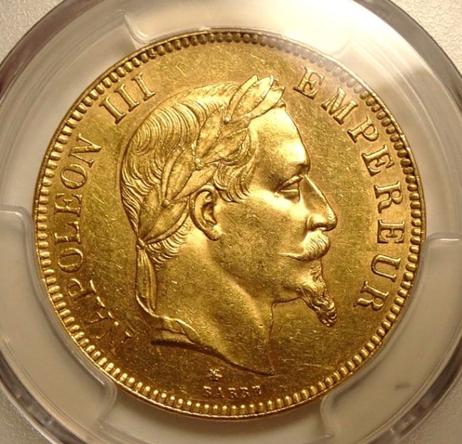 ナポレオン100フラン、1866年MS62高鑑定 | アンティーク・コイン